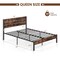 Platform Bed Frame with High Headboard and Mute Bar Perfect for Dorms or Kids
